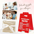 Funny Office Gag Gifts for Coworker Answer Desk Rates Desk Sign for Women Men - Image 5