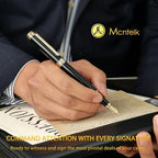 MCNTEIK 317 Fountain Pen, Stunning Luxury Black Piano Lacquer, 18K Gilded Nib - Image 7