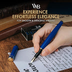 Wordsworth & Black Fountain Pen Set, 18K Gilded Broad Nib, Includes 24 Pack Ink - Image 2