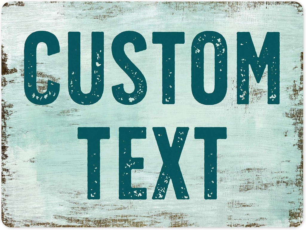 Custom Sign, Custom Street Sign, 11 Font Colors, 13 Font Styles, 4 Hole Options
