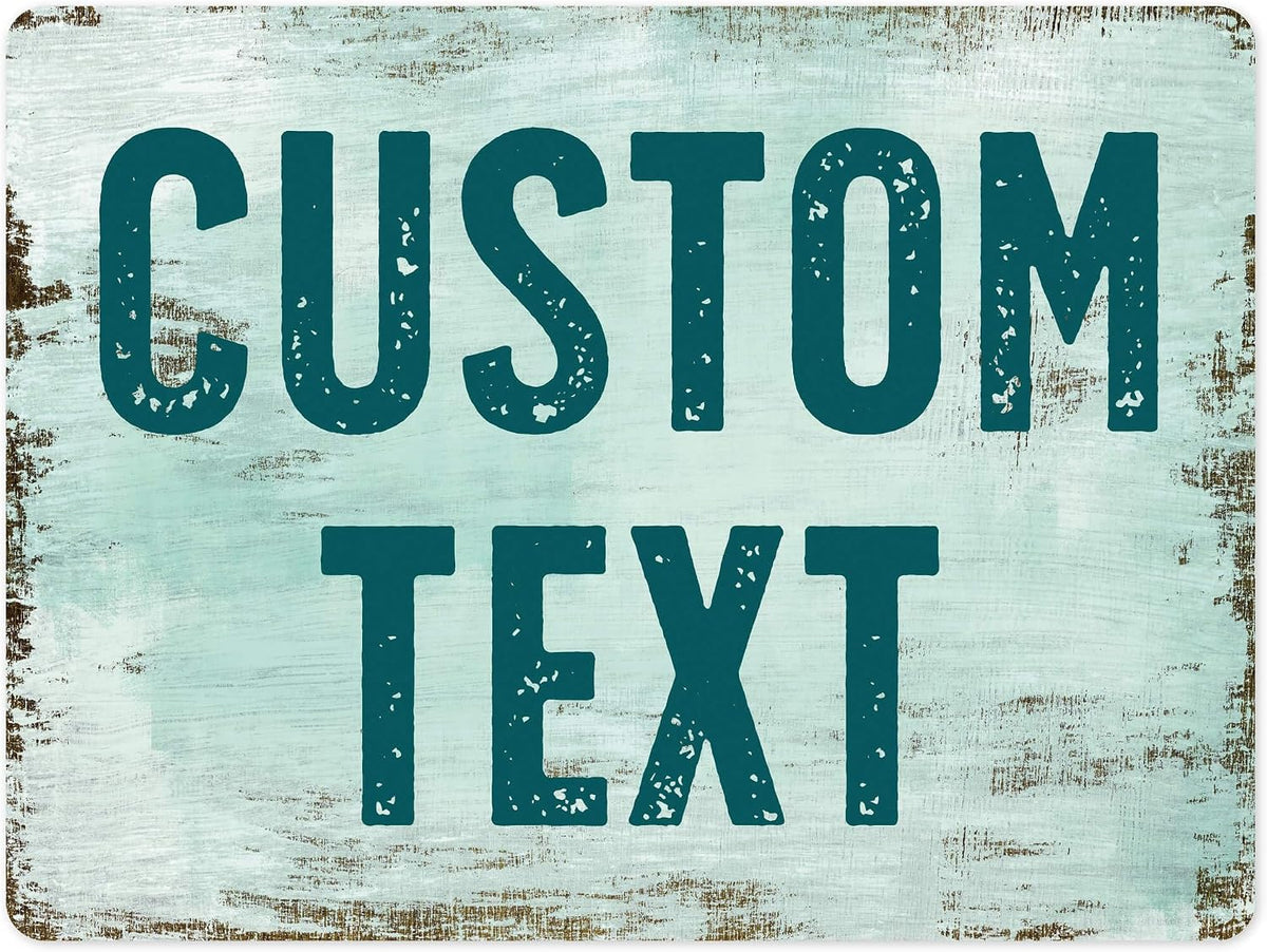 Custom Sign, Custom Street Sign, 11 Font Colors, 13 Font Styles, 4 Hole Options