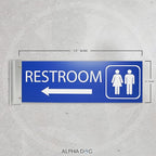 ALPHA DOG SIGNS Corridor Projecting Hallway Bathroom Sign, Left Arrow, - Image 2