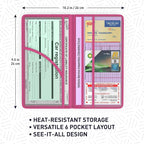 Pink Magnetic Shut Insurance and Registration Holder, Premium PU Leather Glove - Image 3