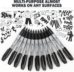 Buecs Permanent Markers, Fine Point, Waterproof & Smear Proof Markers, Quick - Image 6