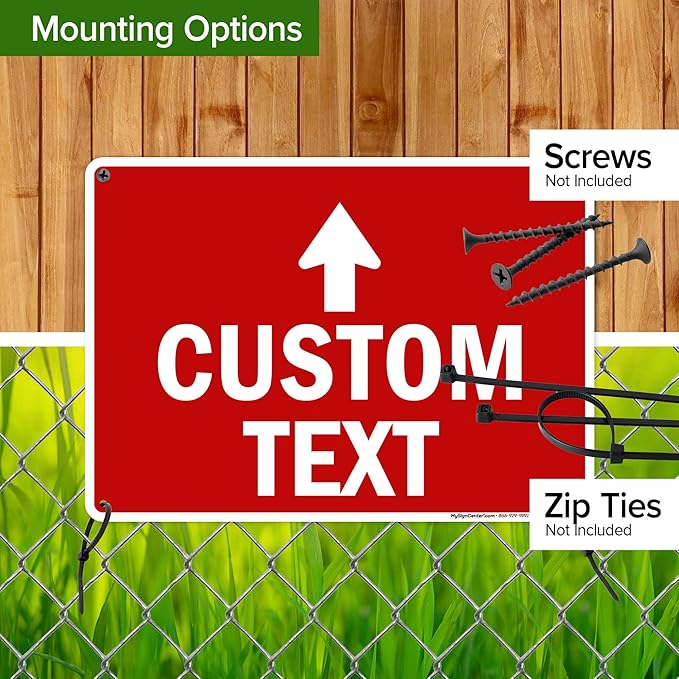 Custom Arrow, Custom Directional Sign, Up Arrow, 10x14 Inches, 55 mil thick HDPE - Image 5