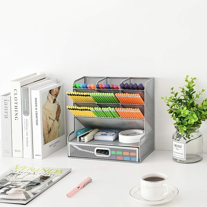 Marbrasse Larger Mesh Desk Organizer - Image 3