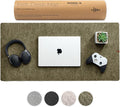 Nordik Large Felt Desk Mat – Timber Moss Green – 35 x 17 inch – Computer Desk by NordikByDesign