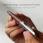 BEILUNER 318 Luxury Leather Pen, Hand-Stitched Premium Leather, Chrome-Plated - Image 7