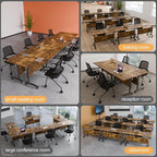 Folding Conference Table 4ft 5ft, Foldable Office Meeting Desk - Image 7