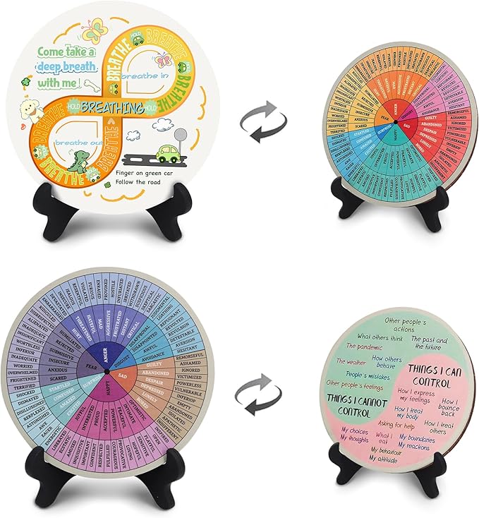Feelings Wheel, Double-Sided Emotion Wheel by Ainrvteers