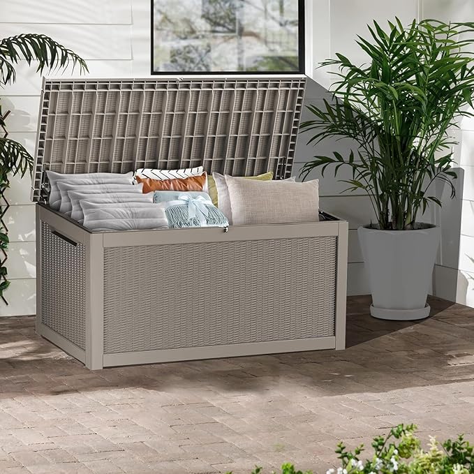 PATIOEASY Outdoor Storage Box 320GAL Waterproof Resin Deck Box, UV-Resistant - Image 8
