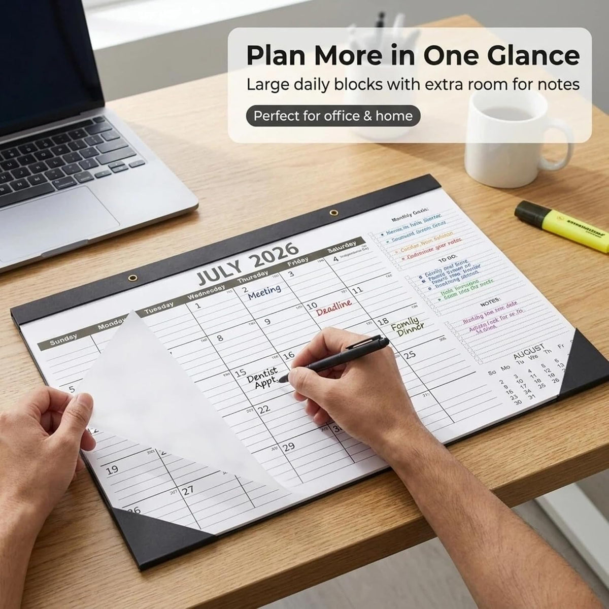 Calendar 2026-2027 (2 Pack) - 18 Month Desk Calendar 2026-2027(July 2026 - De...
