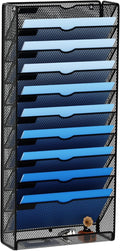 GDINDINFAN Hanging Wall File Organizer 10 Tier Wall Mounted File Holder by GDINDINFAN