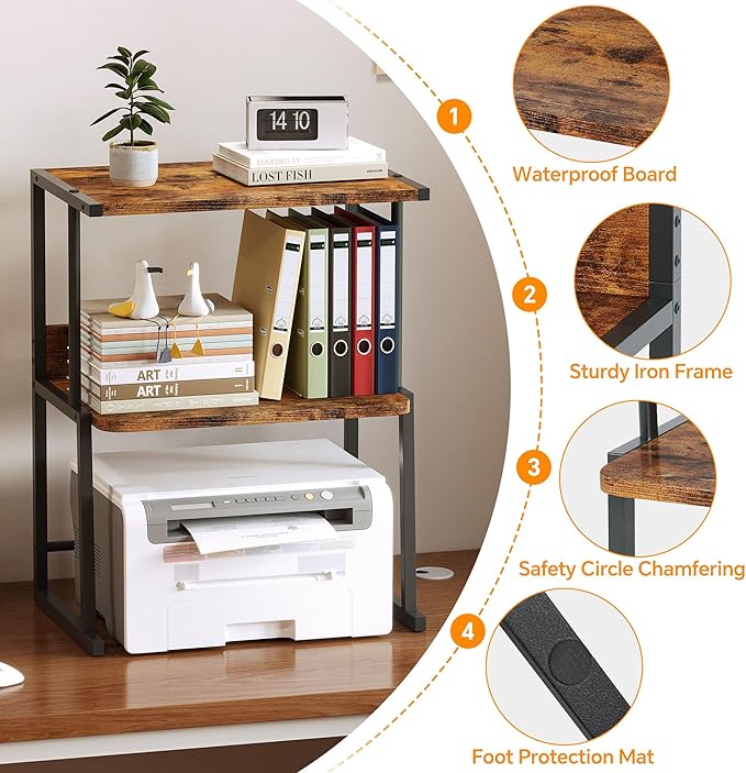Homeiju Printer Stand for Desk - Image 7