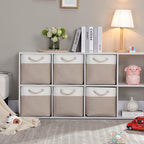 Mangata Canvas Storage Boxes, 11.8 Inch Cube Storage Bins Set of 6 - Image 2