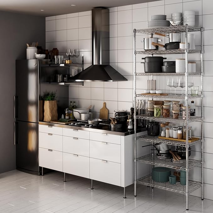 Regal Altair 18" Deep x 30" Wide x 86" Height Wire Shelving Kit | 8-Tier | NSF - Image 2