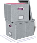 2 Pack File Storage Organizer, Filing Box, Portable File Box