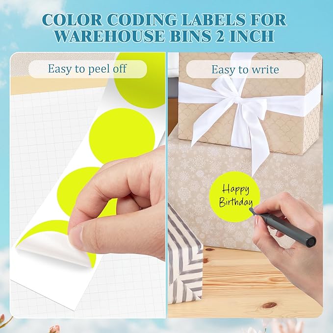 2 Inch Round Color Coding Labels - Image 4