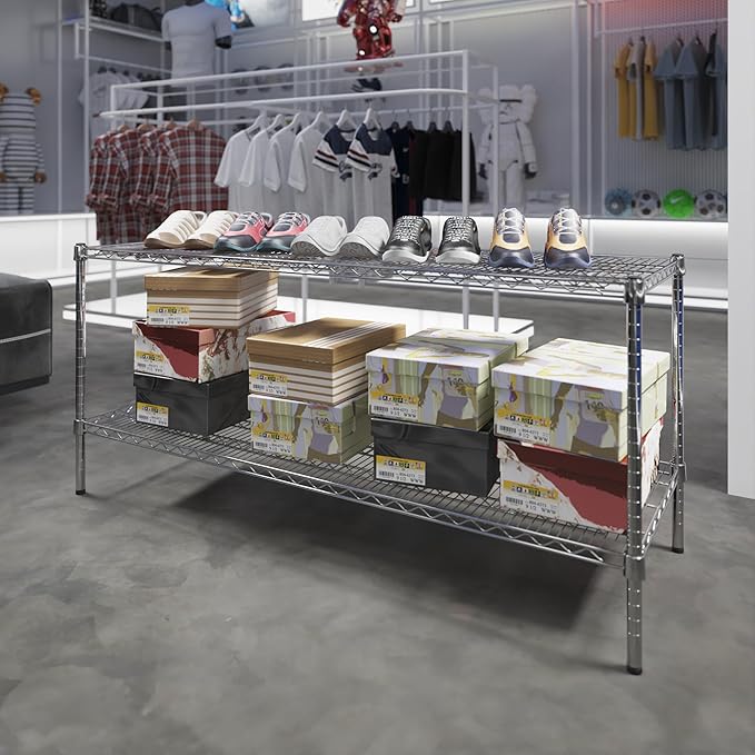 Regal Altair 21" Deep x 60" Wide x 27" Height Wire Shelving Kit | 2-Tier | NSF - Image 2