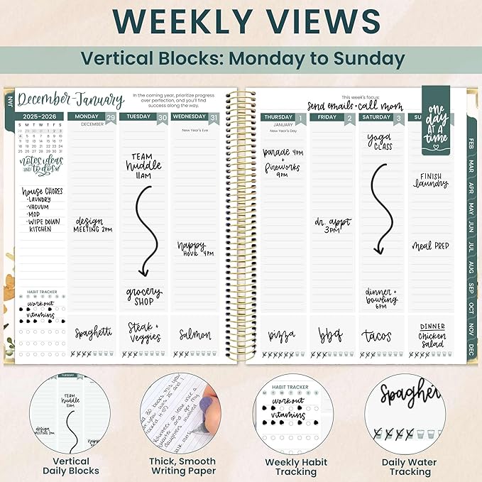 bloom daily planners 2026 Hardcover Calendar Year Goal & Vision Planner - Image 3