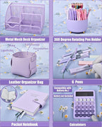 LXEVIHK 21Pcs Purple Desk Organizers and Accessories - Image 4
