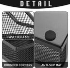 Ludato Desk Organizers Mesh Pencil Holder，3 Compartments Black Mesh Pen Holder - Image 3