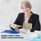Enday Index Card Holder Grey, 3x5 Note Flash Card Organizer Case, Stackable - Image 6