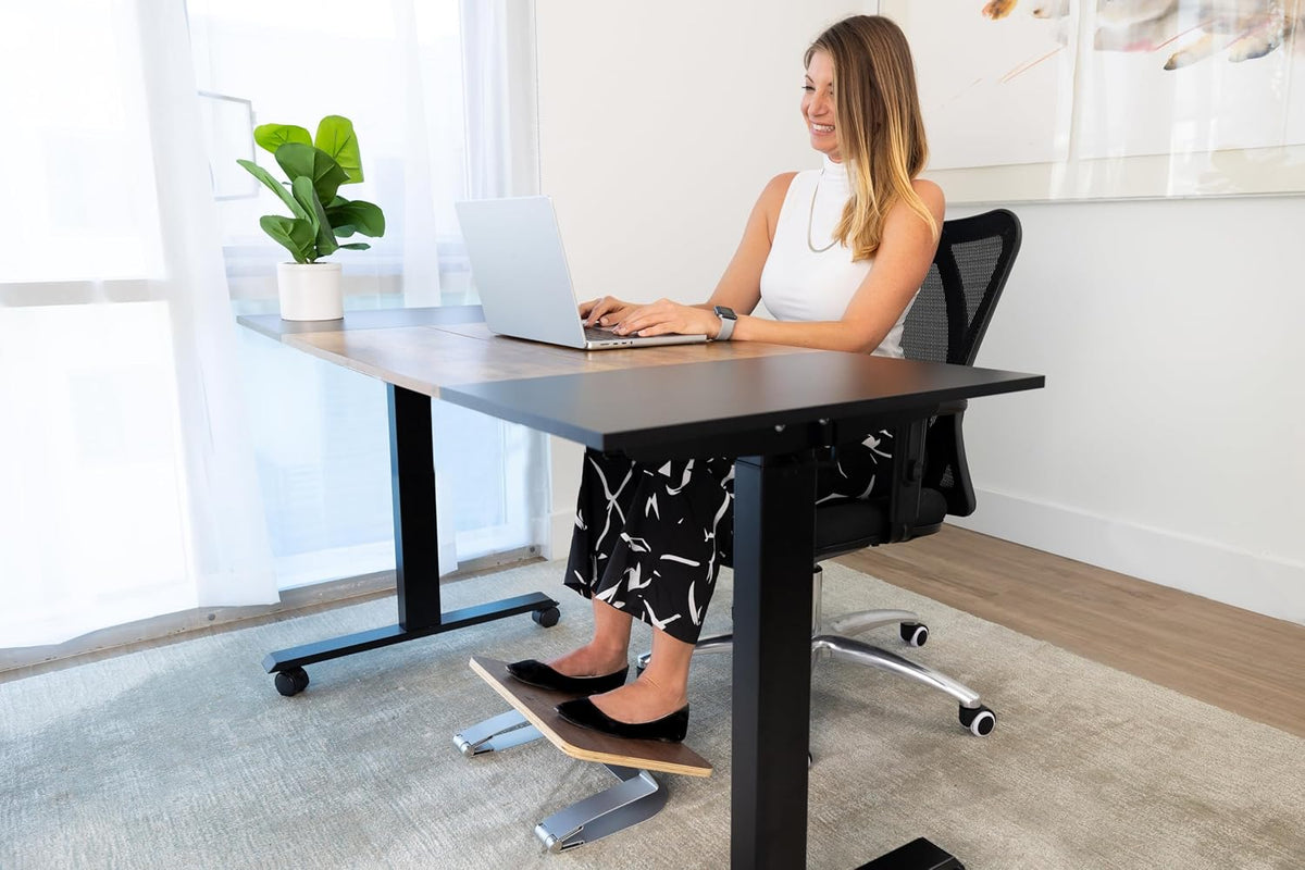 Under Desk Footrest for Active Sitting – Motion Rocking Foot Rest to Bounce &...