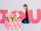 FUULOXE Rectangular Valentines Basket Storage Bin - Image 7
