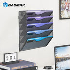Gawerk 5 Tier Hanging Wall File Organizer, Mesh Mail Paper Orgnization Hanging - Image 6