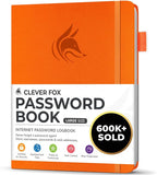 Clever Fox Password Book with alphabetical tabs. Internet Address Organizer by CleverFox