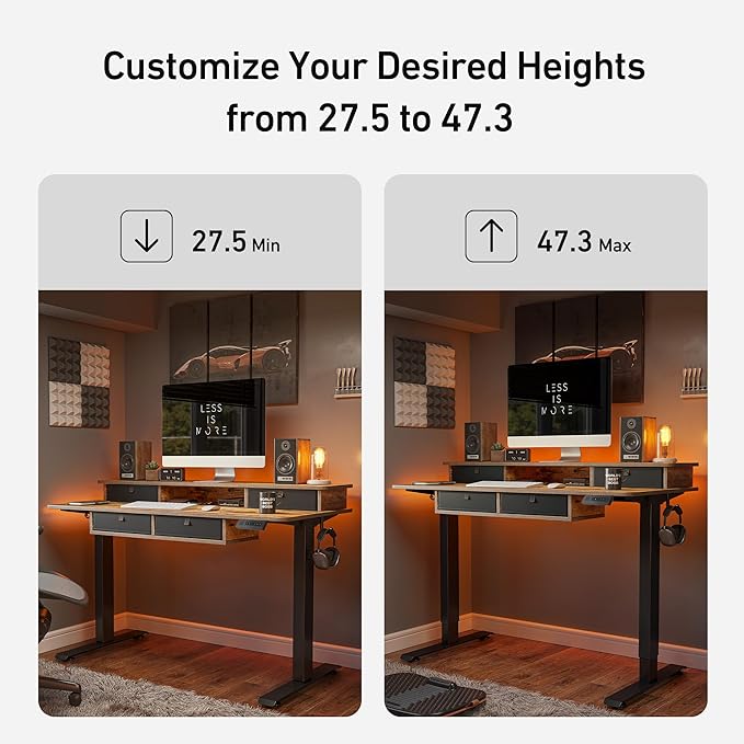 FEZIBO 48'' x 24'' Electric Standing Desk - Image 5