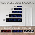 Ivation Oversized 24" Large Digital LED Clock | Big Digital Clock - Image 9