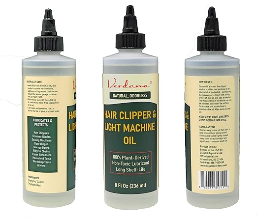 Verdana Hair Clipper & Trimmer Oil – 8 Fl Oz – Plant-Derived Light Machine Oil - Image 2