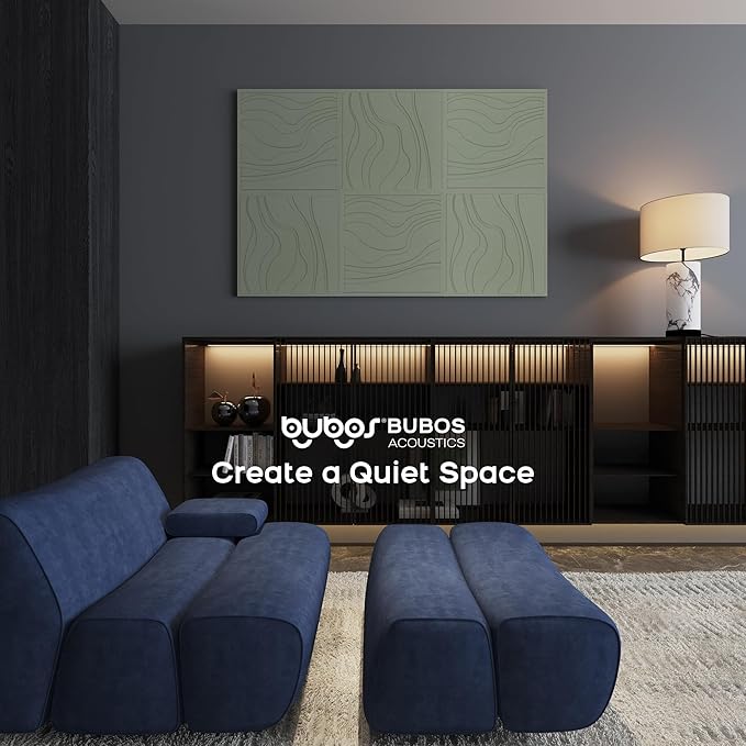 BUBOS 6 Pack Large Acoustic Panels, Total Size 24 x 24Inches Soundproof Wall - Image 6