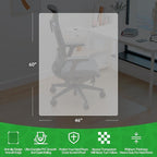 100pointONE Office Chair Mat for Hardwood Floors, Easy Glide Floor Mat for - Image 6