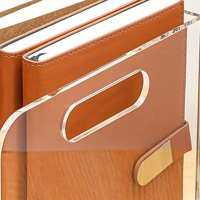 AIDIMOO Acrylic Magazine File Holder, 4 Vertical Compartments Desk Document - Image 7