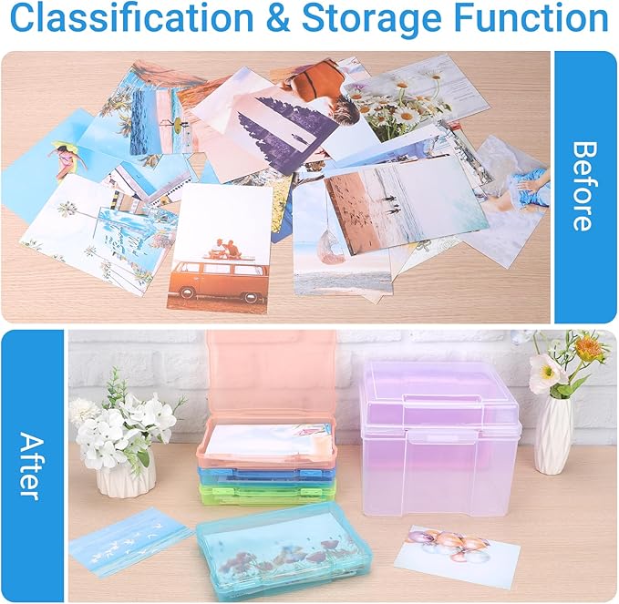 COSICS Photo Storage Box 5" x 7", Extra Large Transparent Plastic Photo - Image 6