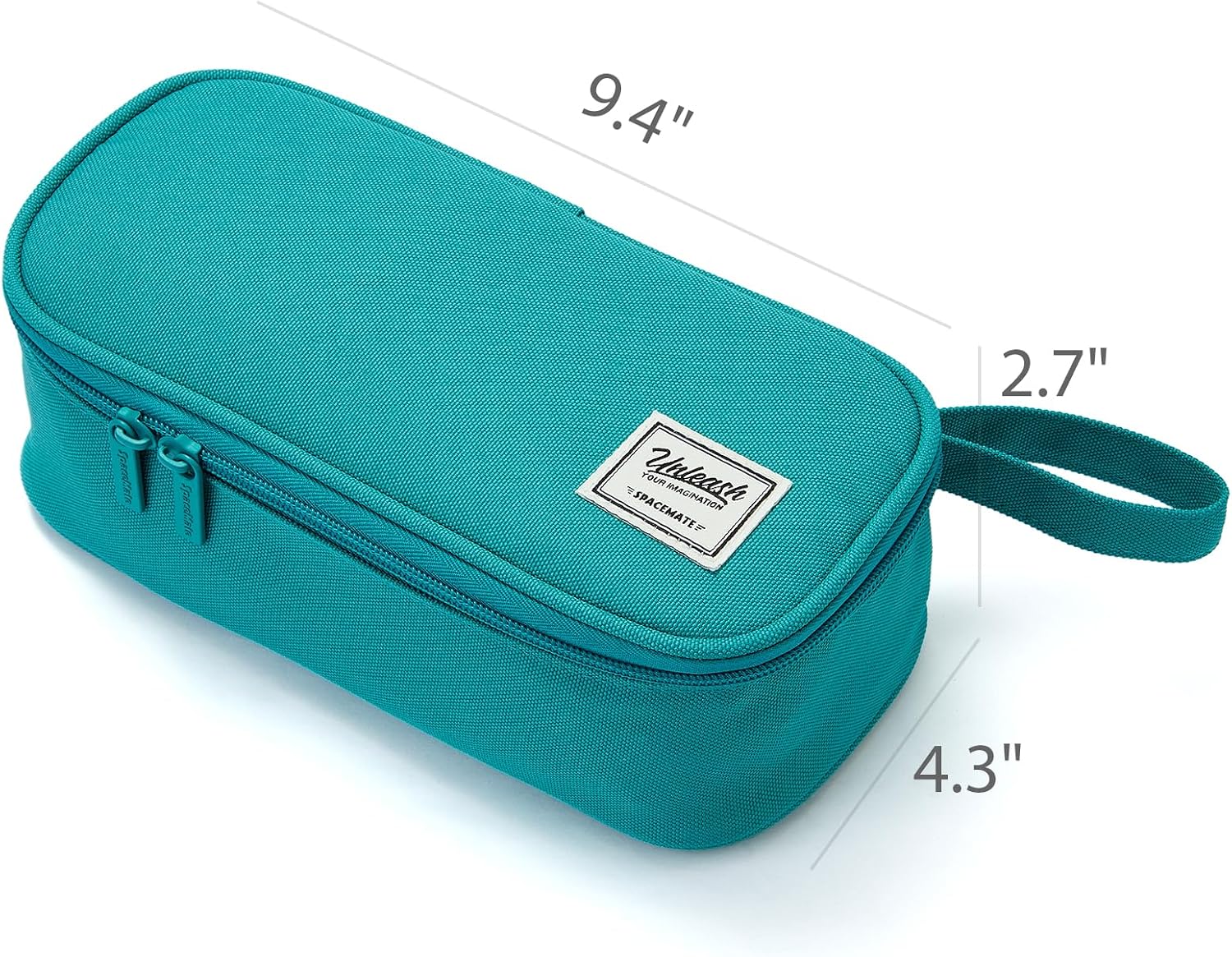 SPACEMATE Large Pencil Case Pouch, Zipper Pencil Box for Kids, Girls & Boys | 1800mL Big Capacity, School Supplies Bag, Pen Organizer, Cute Preppy Aesthetic, Back to College Stationery, Teal