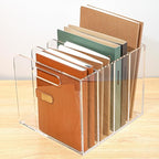 AIDIMOO Acrylic Magazine File Holder, 4 Vertical Compartments Desk Document - Image 4