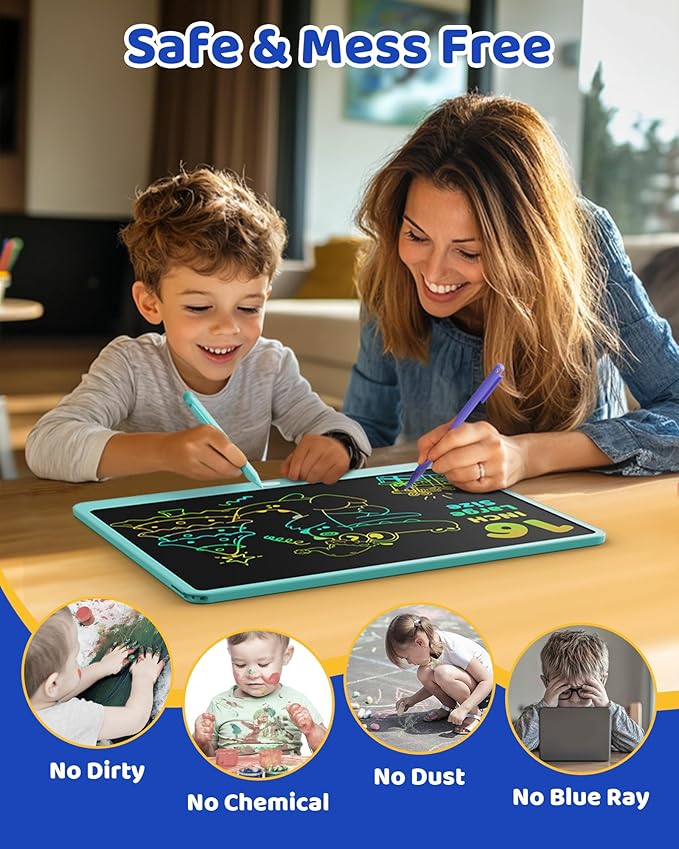 KOKODI LCD Writing Tablet for Kids 16 Inch Colorful Doodle Board, Electronic - Image 4