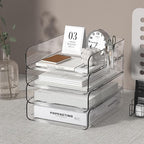 FANXIYQ 4-Tier Acrylic Paper Tray Organizer - Image 2