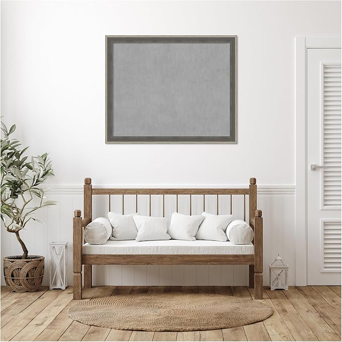 Amanti Art Grey Framed Magnetic Board 37x45 X-Large Vision Board - Image 5