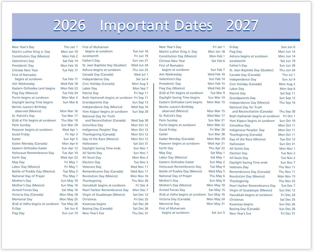 AT-A-GLANCE 2026 Desk Calendar Refill, Weekly, 5-1/2" x 7", Flip-A-Week with QuickNotes (SW7065026)
