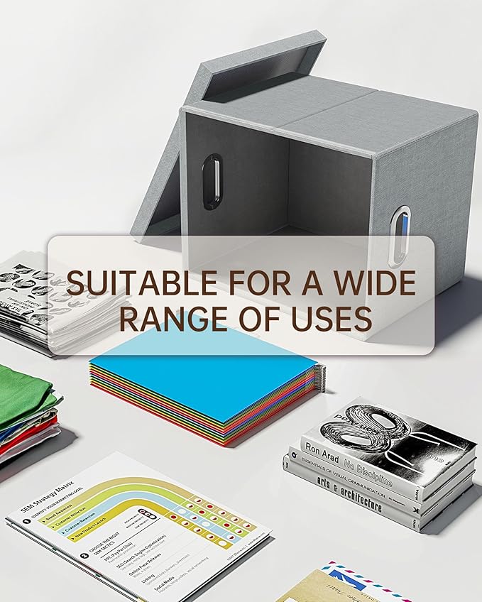 2 Pack File Storage Organizer, Filing Box, Portable File Box - Image 5