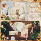 TaoBary 160 Pcs Stationery Paper Set 50 Double Sided Stationery Papers - Image 6