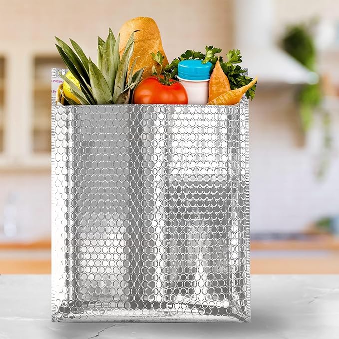 Amiff Silver Thermal Bubble Mailer, 11 x 15 Inches. 10 Pack Metallic Bubble - Image 7