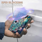 BWEGRHE Slim Credit Card Holder, Art Mandalas RFID Blocking Metal Wallet - Image 3