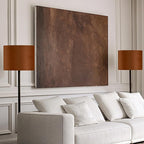 GO&SO Large Lampshades Replacement, Burnt Orange Velvet Drum Lamp Shades Set of - Image 8