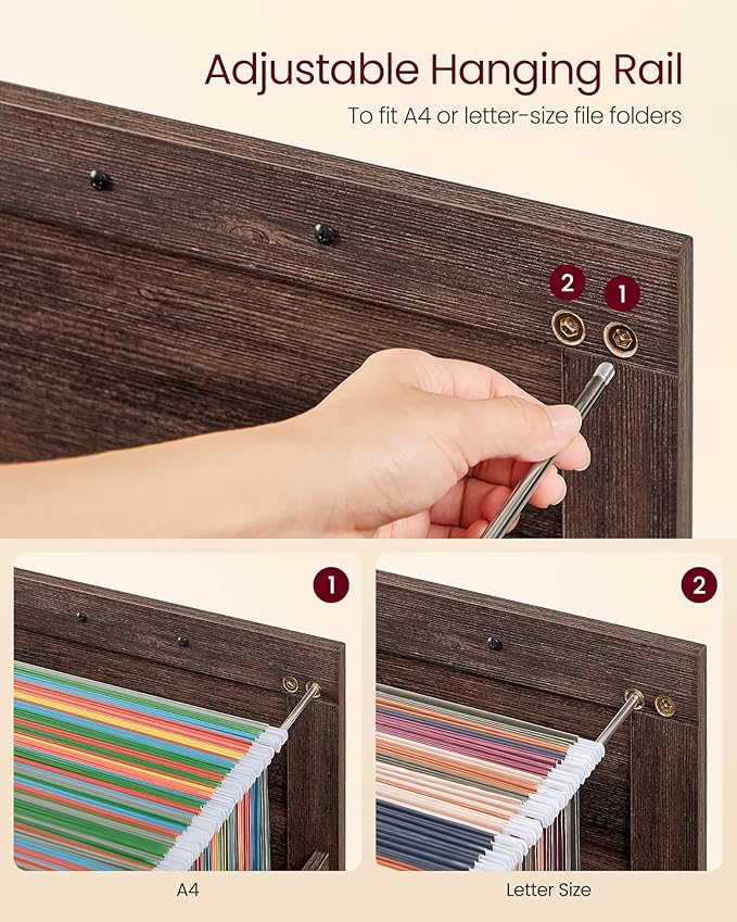 VASAGLE File Cabinet, Filing Cabinet - Image 5
